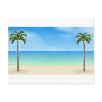 Daytime Beach Scene: Postcard