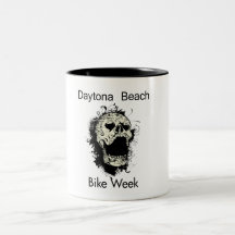Daytona Beach Bike Week Skull black Mugs