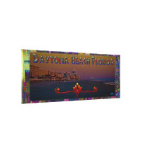 Daytona Beach Florida At Sunrise Panoramic Art Gallery Wrapped Canvas