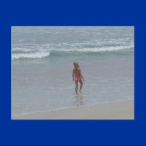 Daytona Beach Florida Bikini Girl Post card FL postcards by ScenicEarthStudios Daytona Beach Florida Bikini Girl Post card FL postcards