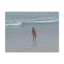 Daytona Beach Florida Bikini Girl Post card FL postcards