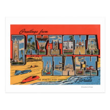Daytona Beach, Florida - Large Letter Scenes Post Card