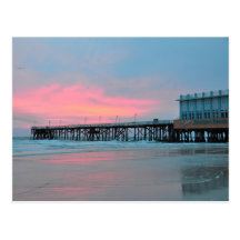 Daytona Beach Main Street Pier Sunrise Postcard