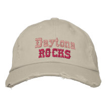 Daytona Rocks Embroidered Hat embroidered hats by imperfectiomism Daytona Rocks Embroidered Hat embroidered hats