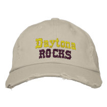 Daytona Rocks Embroidered Hat embroidered hats by imperfectiomism Daytona Rocks Embroidered Hat embroidered hats