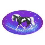 Dazzle Paint Horse Oval Stickers