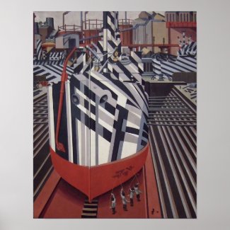 Dazzle-ships In Drydock poster 13"x16"