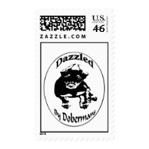 Dazzled by Dobermans postage by wolfmountainstudio Dazzled by Dobermans postage