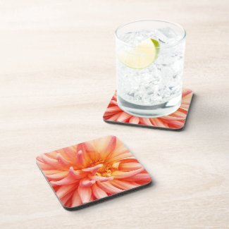 Dazzling Dahlia Flower Beverage Coaster