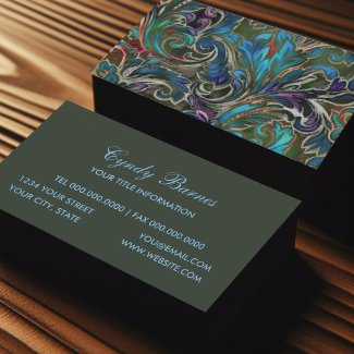 Dazzling Damask Business Card profilecard