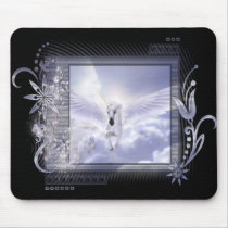 Dazzling Flying Unicorn Tag Series mousepads by mrssocolov4 Dazzling Flying Unicorn Tag Series mousepads