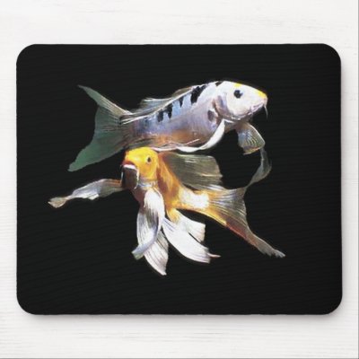 Dazzling Koi Pair Mouse Mats by Mindspins