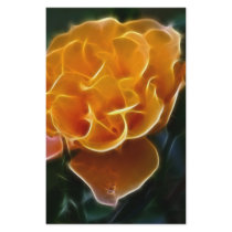 Dazzling orange rose and meaning stationery design
