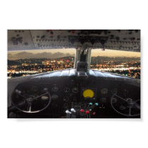 DC3 Cockpit Night View posters