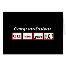DC Degree - CUSTOM NAME Congratulations - Greeting Cards