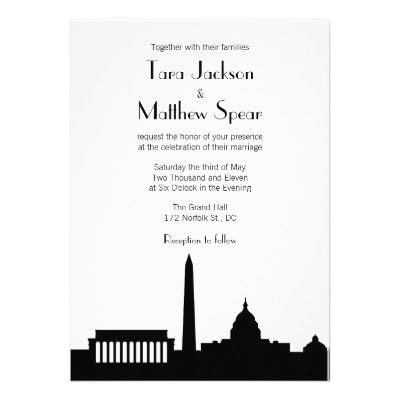 DC Skyline Wedding Invitation