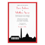 DC Skyline Wedding Invitation - Red