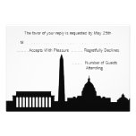 DC Skyline Wedding RSVP Cards