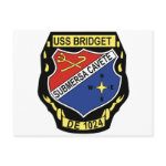 DE-1024 USS Bridget Military Patch Destroyer Escor Postcards
