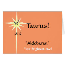 "" de Aldebaran del tauro ", su Brightes… - Modifi Felicitacion
