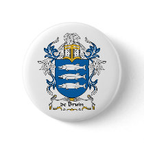 de Bruin Family Crest buttons by coatsofarms de Bruin Family Crest buttons