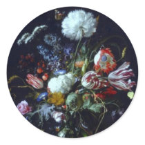 de Heem Vase of Flowers Sticker by orglioness de Heem Vase of Flowers Sticker