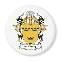 de Koning Family Crest magnets by coatsofarms de Koning Family Crest magnets