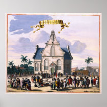 De KRUYS KERCK op BATAVIA Poster