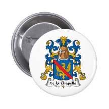 de la Chapelle Family Crest Pin