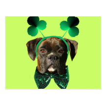 ` de la postal del boxeador del día de St Patrick
