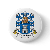 De la Tour Family Crest buttons