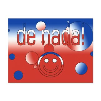 De Nada! Chile Flag Colors Pop Art Postcards