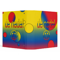 De Nada! Ecuador Flag Colors Pop Art 3 Ring Binder