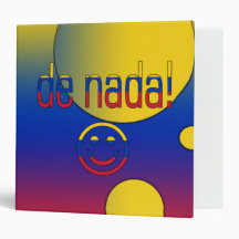 De Nada! Venezuela Flag Colors Pop Art Binders