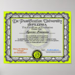 De Pussification University Diploma posters