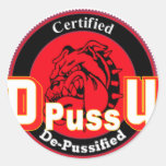 De Pussification University Official Product Round Sticker