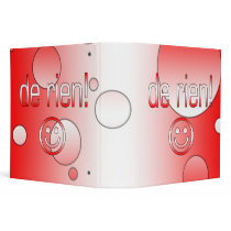 De Rien! Canada Flag Colors Pop Art Binders