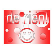 De Rien! Canada Flag Colors Pop Art Canvas Prints