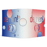 De Rien! French Flag Colors Pop Art Vinyl Binders