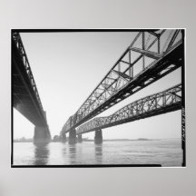 De Soto, Harahan & Memphis Bridges Print