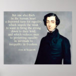 de Tocqueville Equality Quote Poster