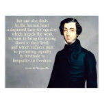de Tocqueville Equality Quote posters