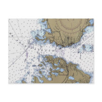 De Tour Passage Nautical Chart Postcard