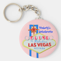 De Vegas de la noche Fling final hacia fuera Llaveros Personalizados