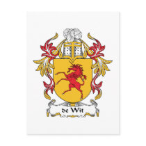 de Wit Family Crest postcards by coatsofarms de Wit Family Crest postcards