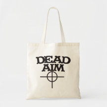 dead aim with sight target tote bags