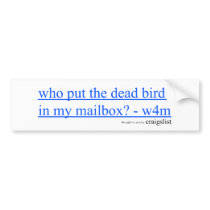 Dead Bird Mailbox Bumpersticker