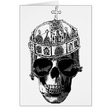 Dead Byzantine Emperor with sunglasses Greeting Cards