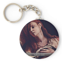 Dead Christ And Mary Magdalene  By Bronzino Angelo Key Chain