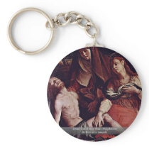 Dead Christ And Mary Magdalene By Bronzino Angelo Key Chain